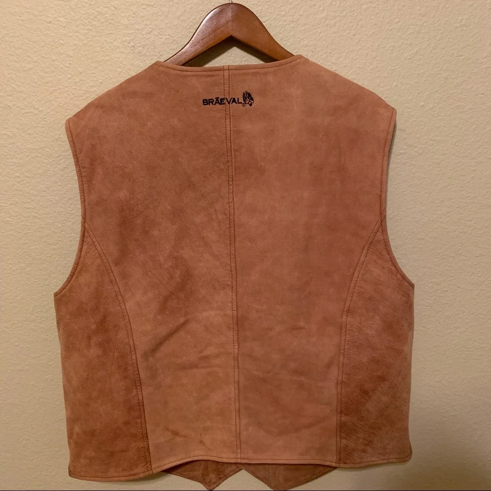 Braeval Buffalo Hide Leather Vest